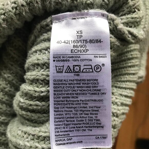 Gap Cardigan Button Up Sweater | Women's | Sage Mint Green | XS/S - Picture 5 of 6